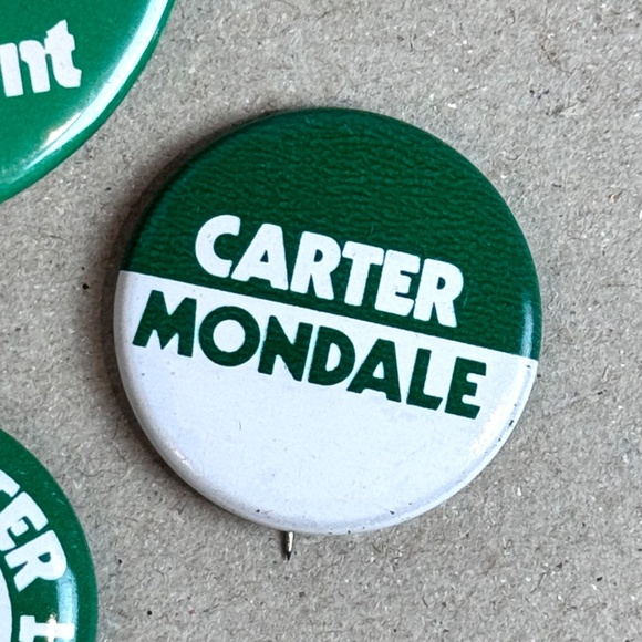 Carter Mondale Vintage Political Pinback Buttons - Picture 3 of 9